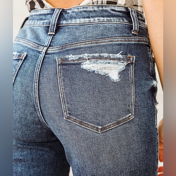 NWT Flying Monkey Mid-Rise Ankle Straight Jean Stretch Denim Women’s Siz… - Picture 10 of 13